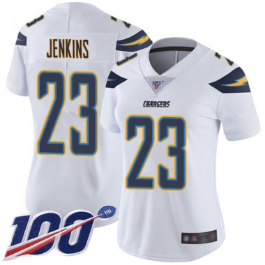 Los Angeles Chargers NFL Football Rayshawn Jenkins White Jersey Women Limited #23 Road 100th Season Vapor Untouchable->women nfl jersey->Women Jersey